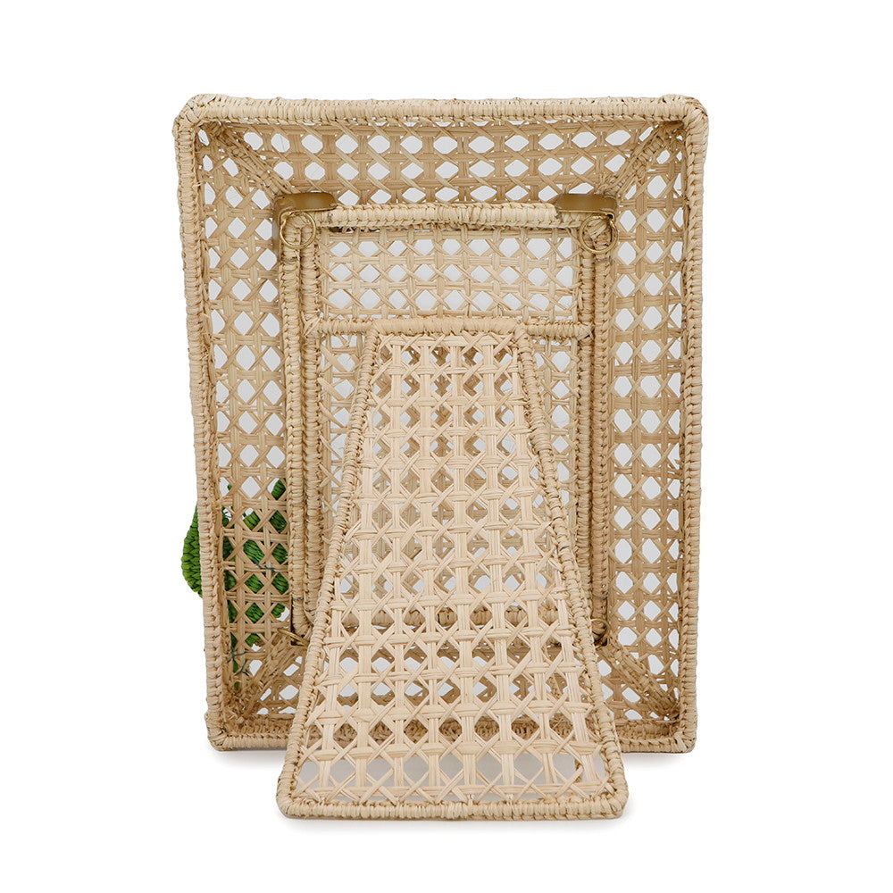 Dior ?Photo frame Beige/Green Rattan Glass