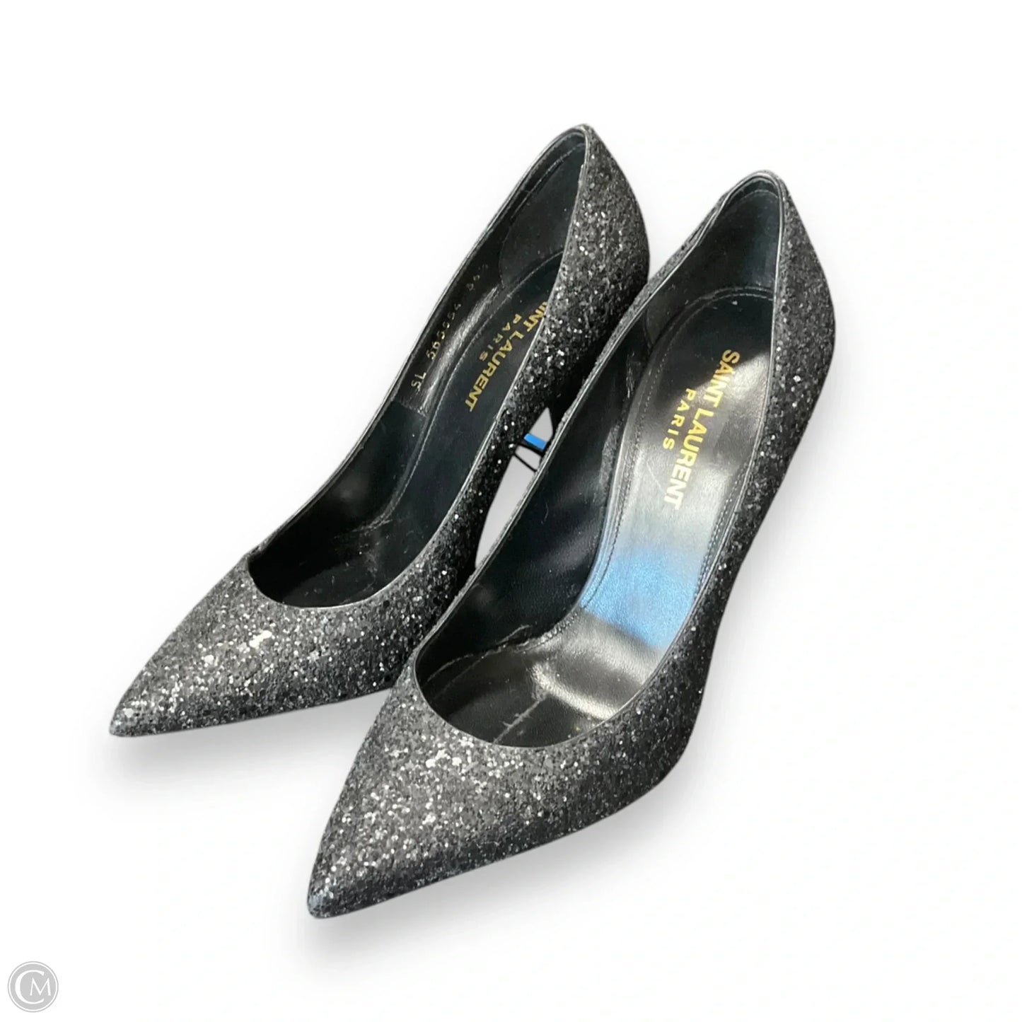 Shoes Luxury Designer By Yves Saint Laurent In Black, Size: 6.5