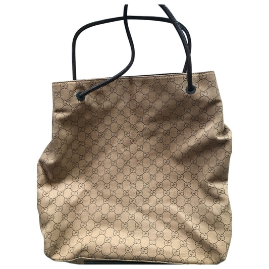 Gucci camel cotton handbag