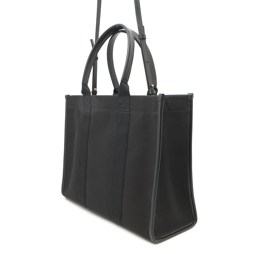 BALENCIAGA Hardware 2WAY Shoulder Bag Black671400 Canvas Leather