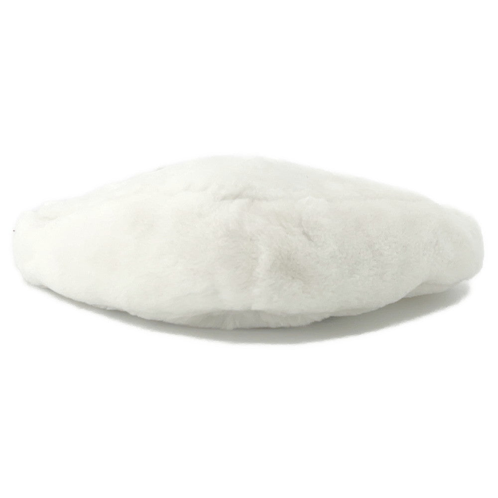 PRADA ?Triangle 2WAY Shoulder Bag White1BC543 Fur Leather