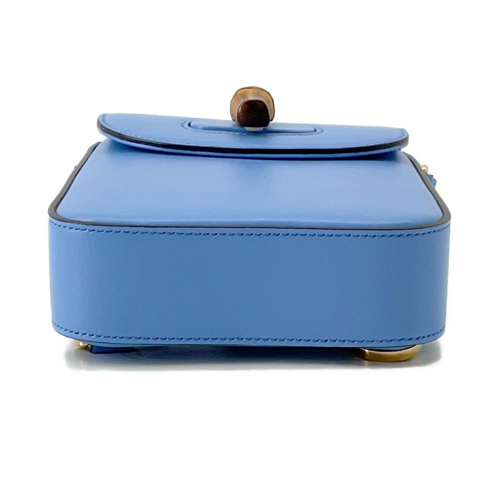 GUCCI ?Bamboo Mini 3WAY Backpack Light Blue702106 Leather Bamboo