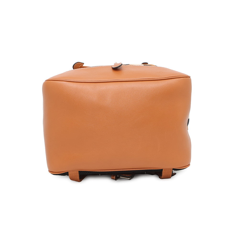 GUCCI ?Interlocking G Backpack Brown/Red696013 Nylon Leather