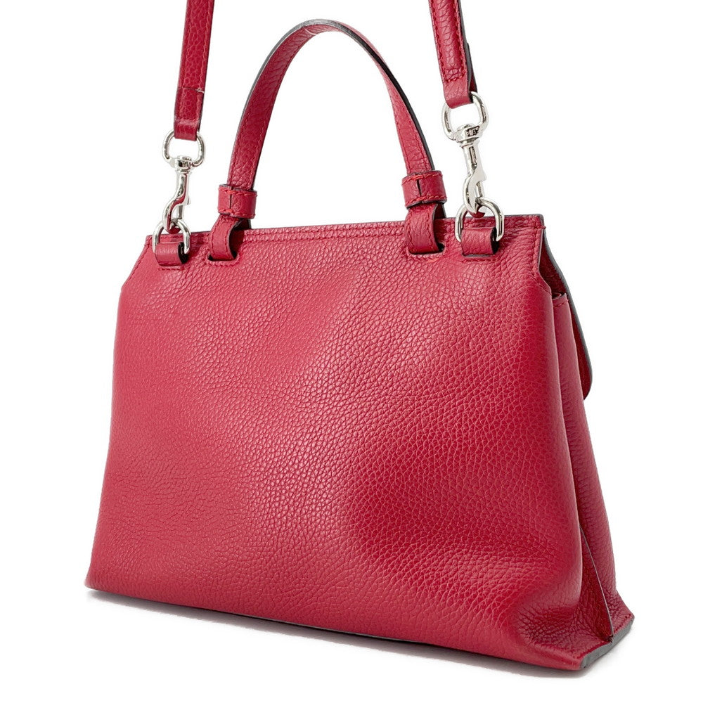 GUCCI ?Daily 2WAY Handbag Red370831 Bamboo Leather