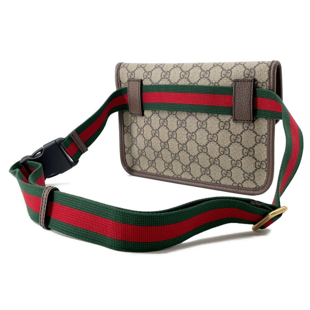 GUCCI GG Supreme Neo   Waist Bag Brown493930 PVC Canvas