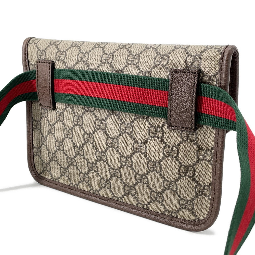 GUCCI GG Supreme Neo   Waist Bag Brown493930 PVC Canvas