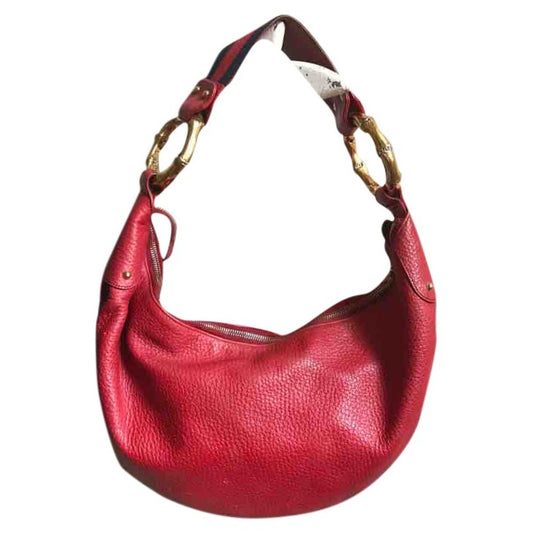 Gucci burgundy leather handbag