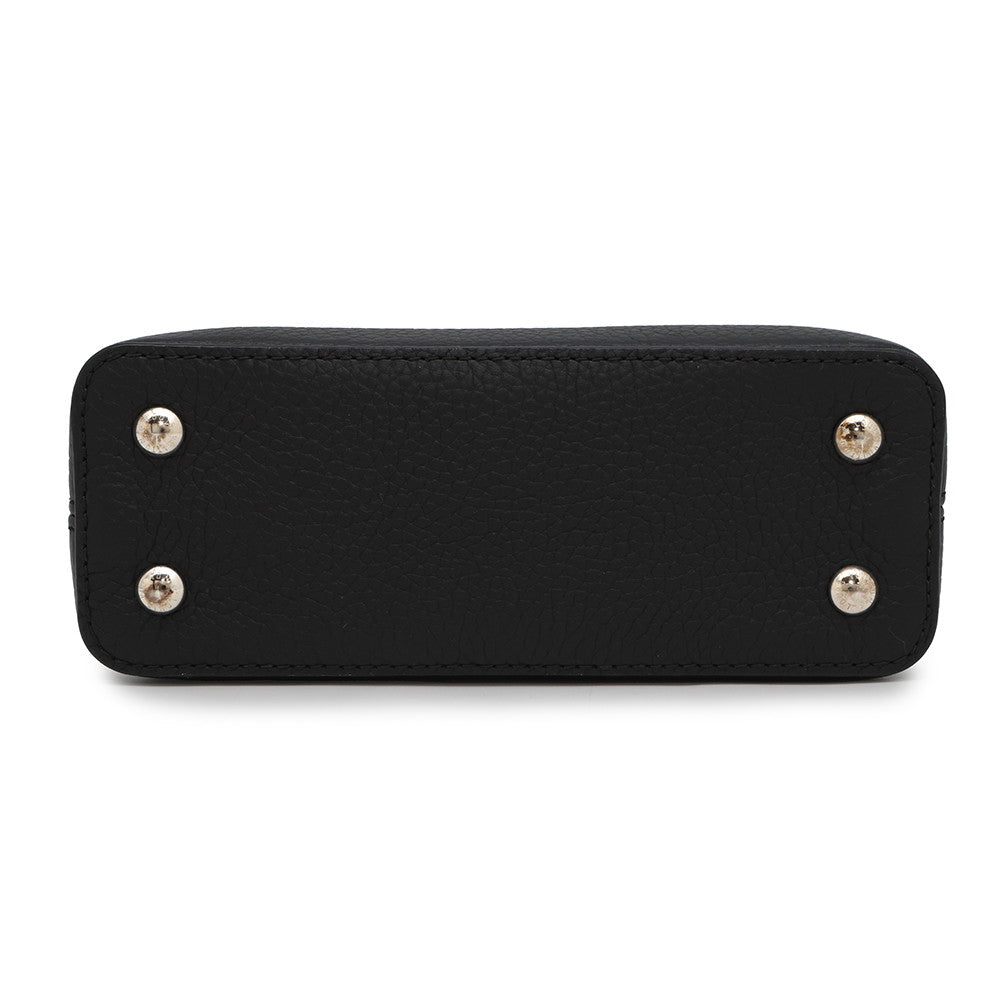 LOUIS VUITTON Capucines Noir/PinkM56072 Taurillon Leather Plexiglas Size Mini