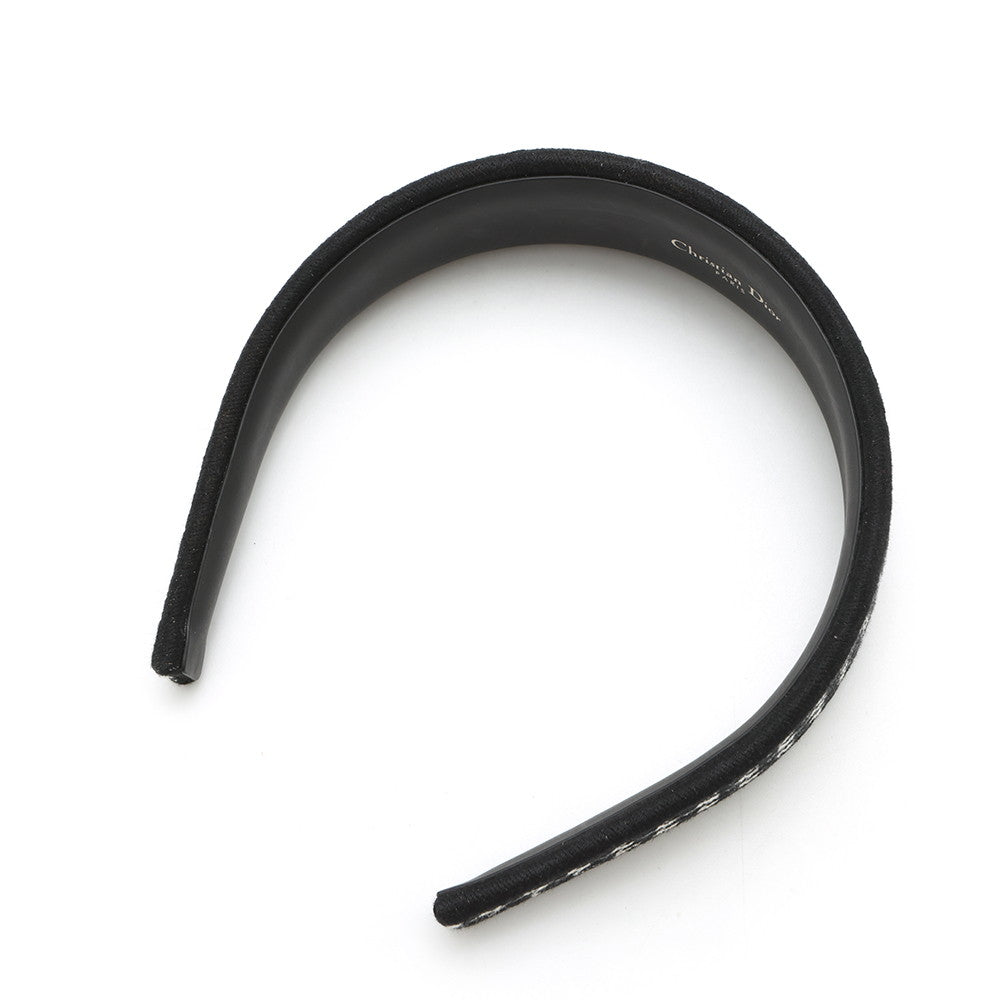 Dior ?Headband Black/White35H8P958X132_C933 Leather Fabric