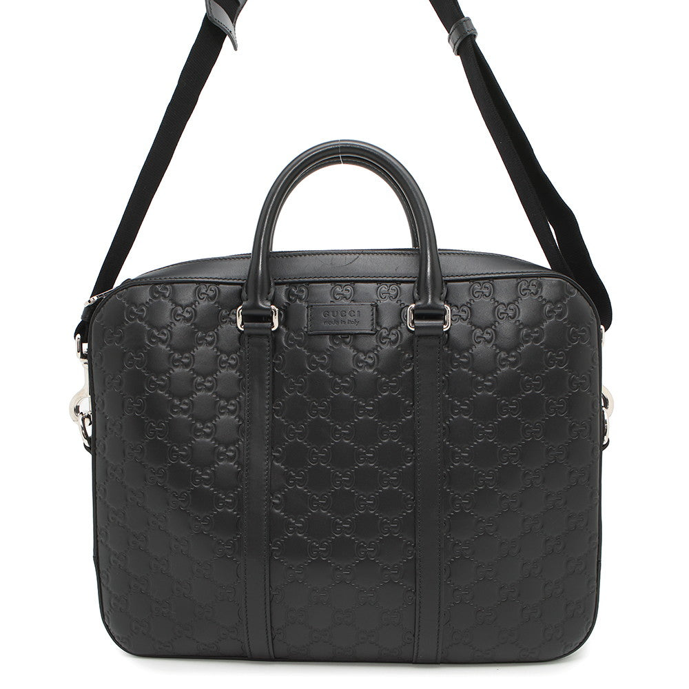 GUCCI ?Briefcase Black435322 GuccissimaLeather