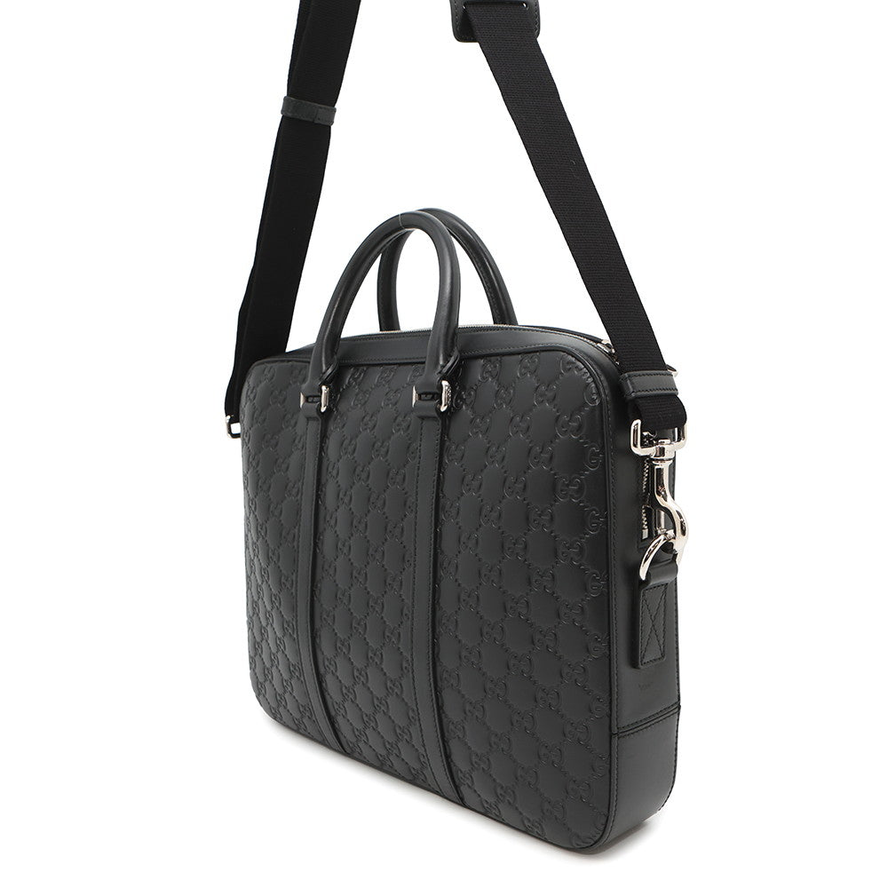 GUCCI ?Briefcase Black435322 GuccissimaLeather