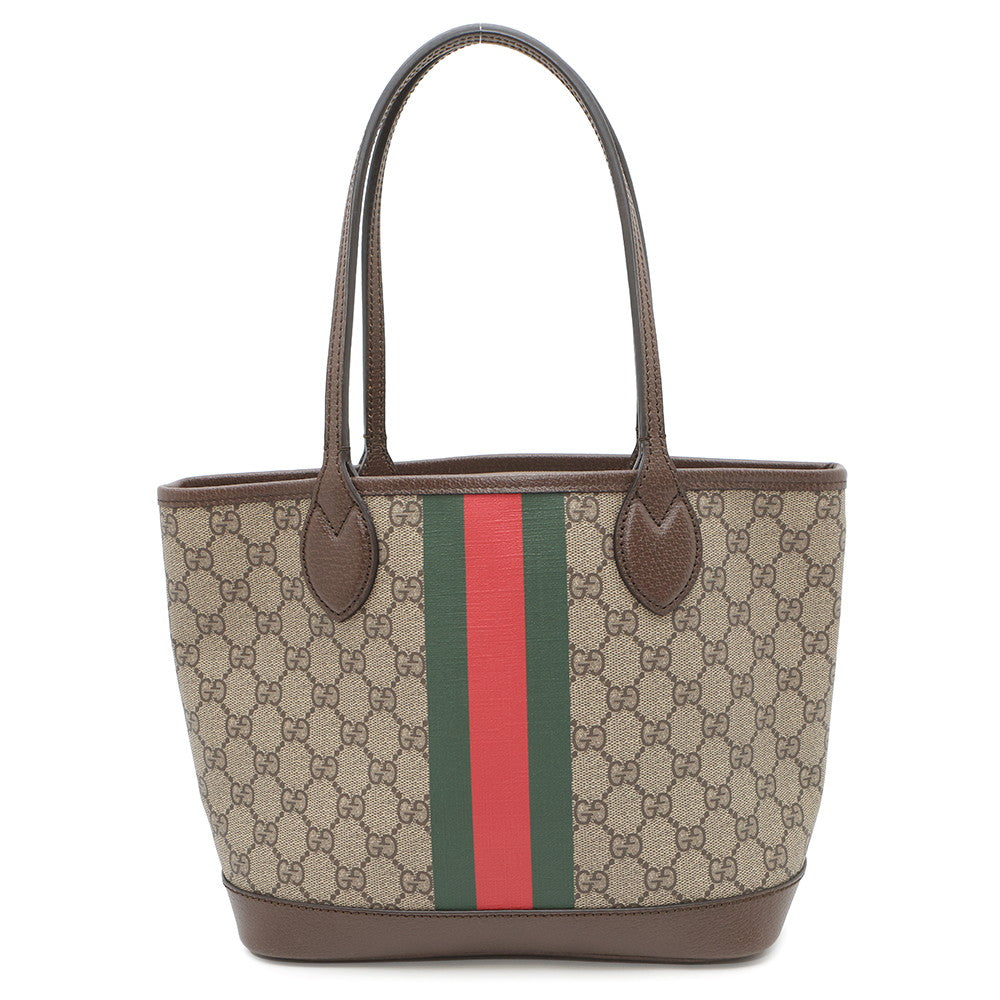 GUCCI ?Ophidia Tote Beige/Brown726762 GG Supreme Leather Size Small