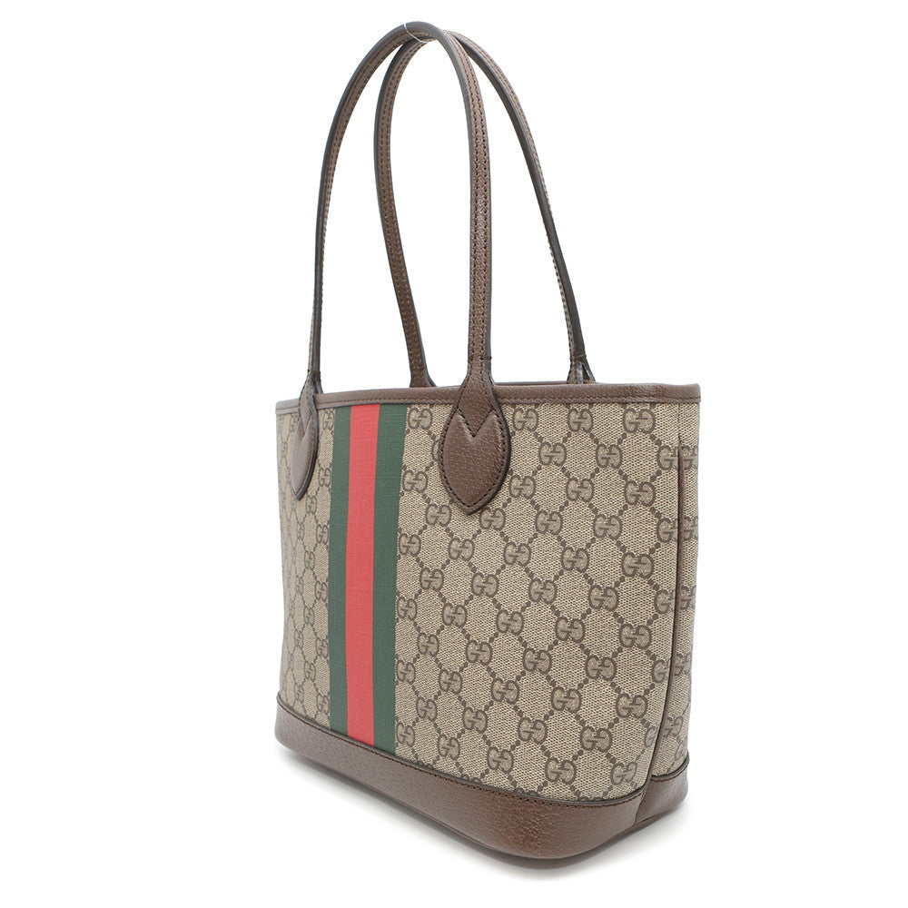 GUCCI ?Ophidia Tote Beige/Brown726762 GG Supreme Leather Size Small
