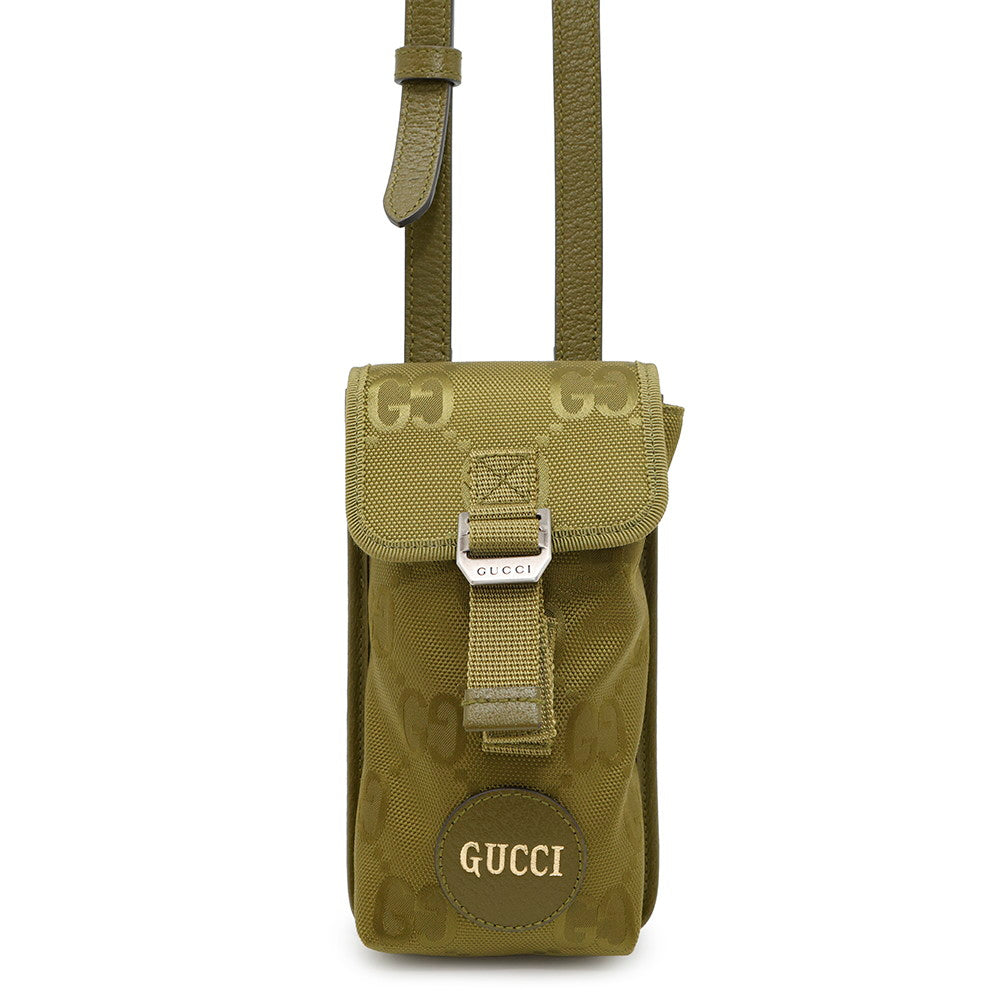 GUCCI ?GUCCI Off the Grid Shoulder Bag Green696018 GGNylon Leather