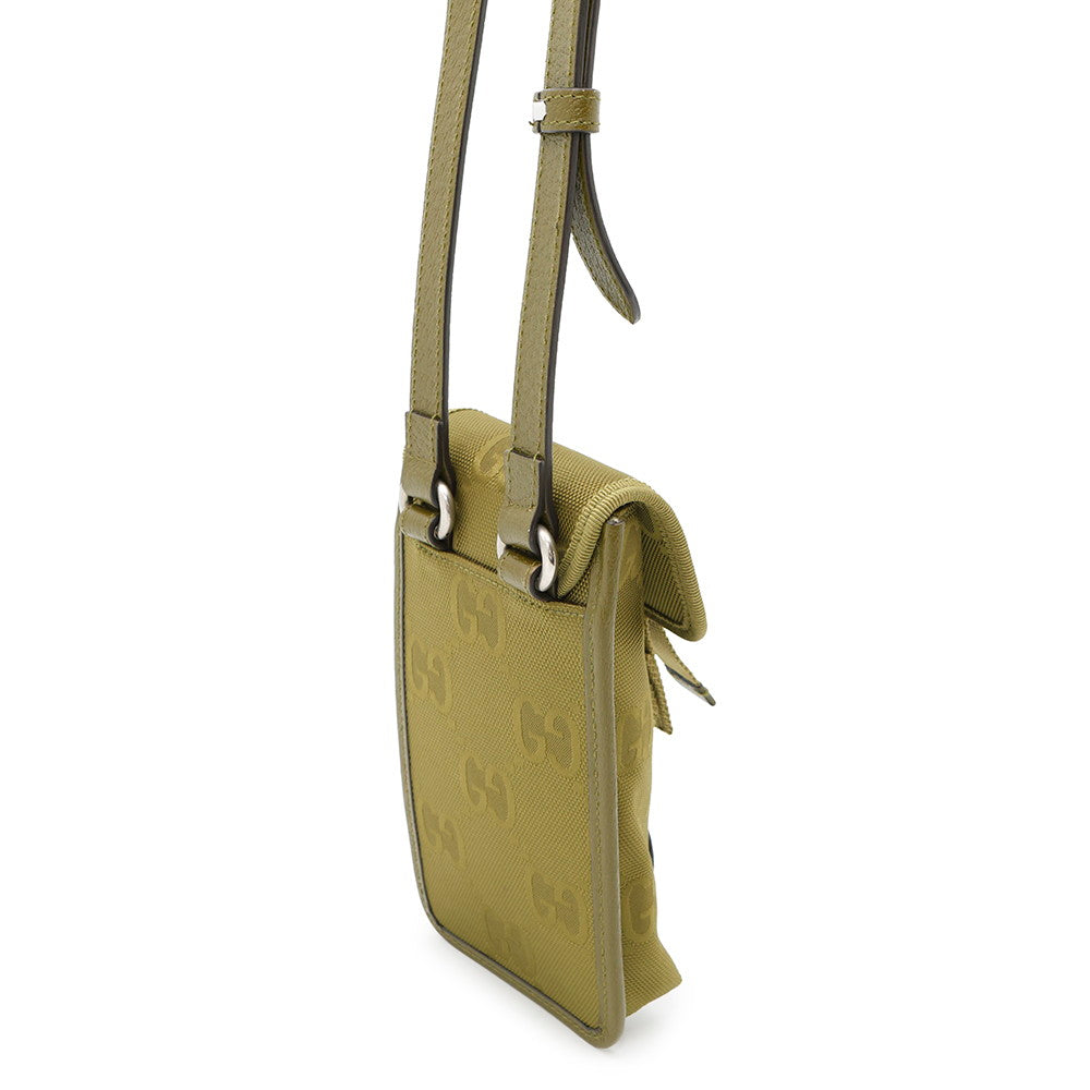 GUCCI ?GUCCI Off the Grid Shoulder Bag Green696018 GGNylon Leather