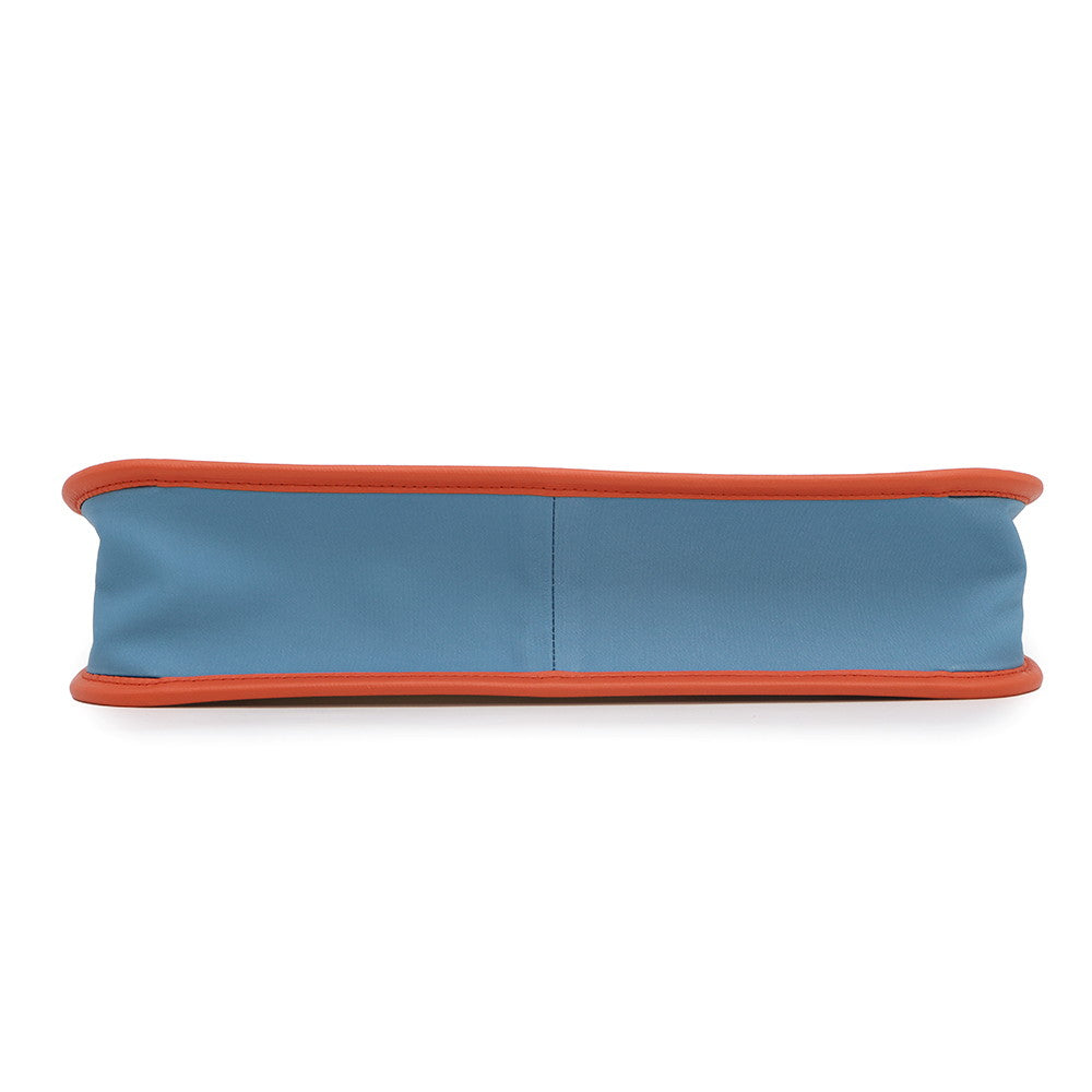 GUCCI ?Interlocking G Tote Bag Blue/Orange/White550763 Leather Nylon