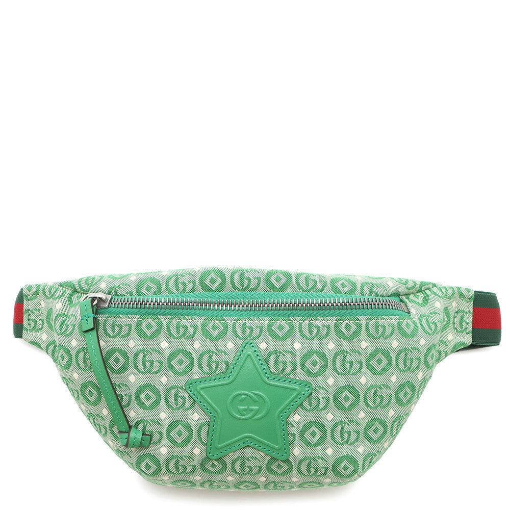 GUCCI ?Children's Star Crossbody Bag Green502095 Canvas