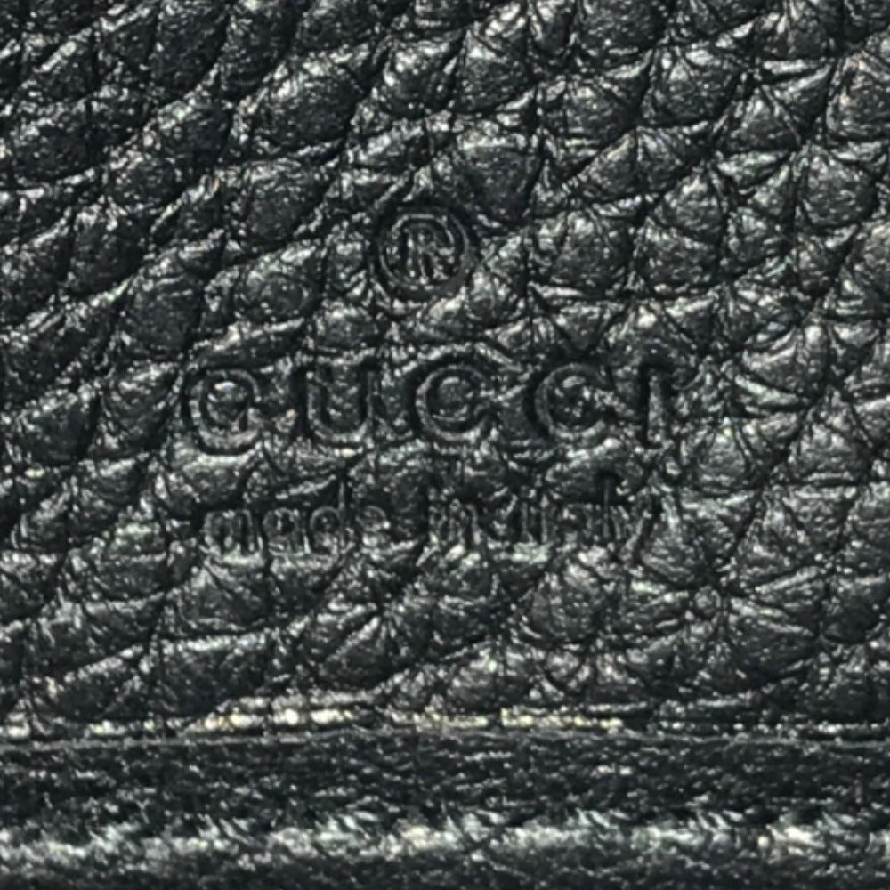 GUCCI Long Wallet Purse 496317 0959 leather black Round zip Sherry line mens(Unisex)