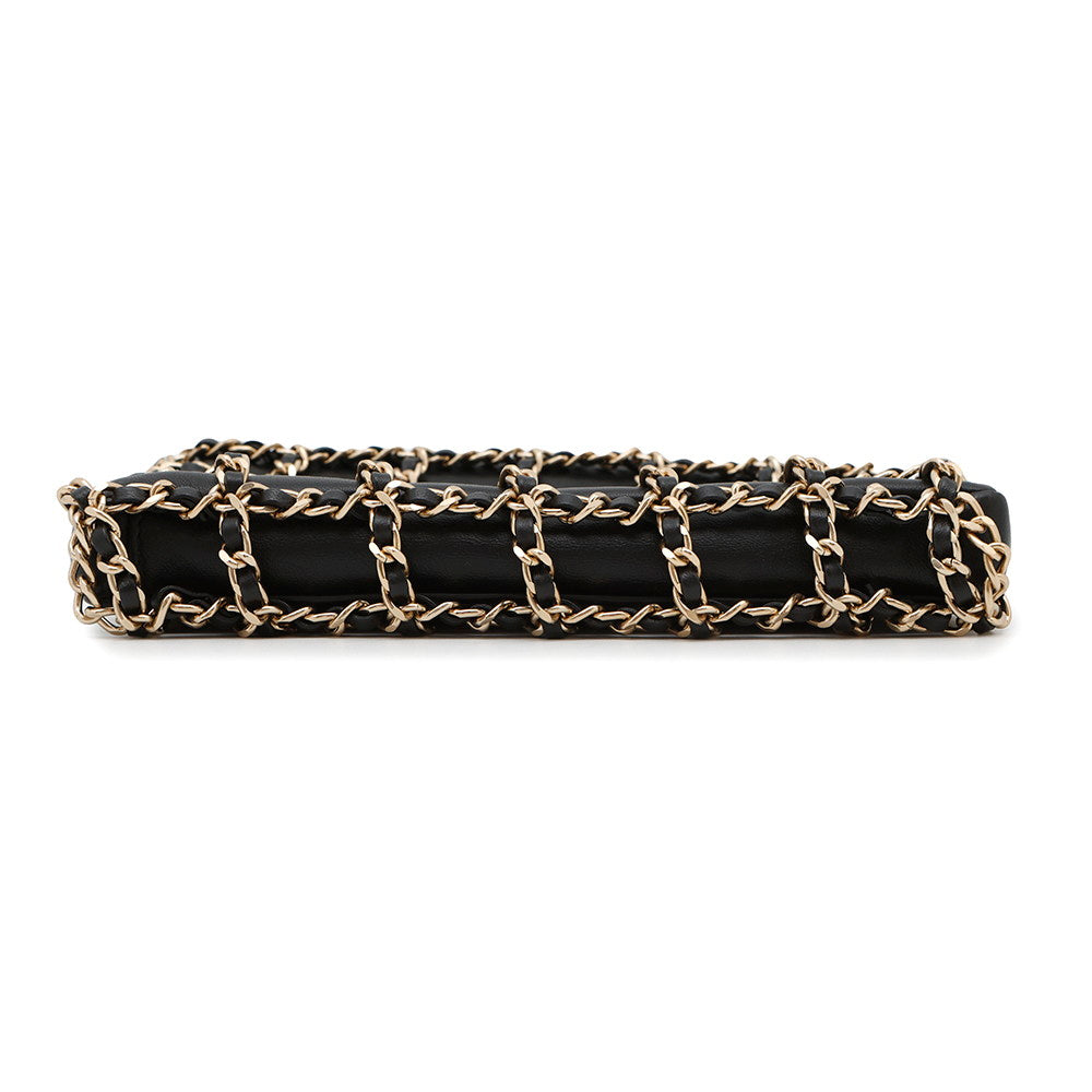 CHANEL Chain Shoulder Bag BlackAS1622 Lambskin