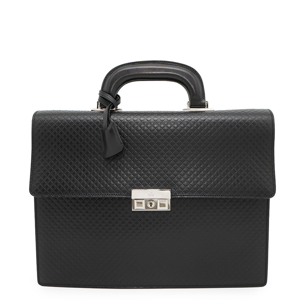 GUCCI ?Diamante business bag Black201849 Leather