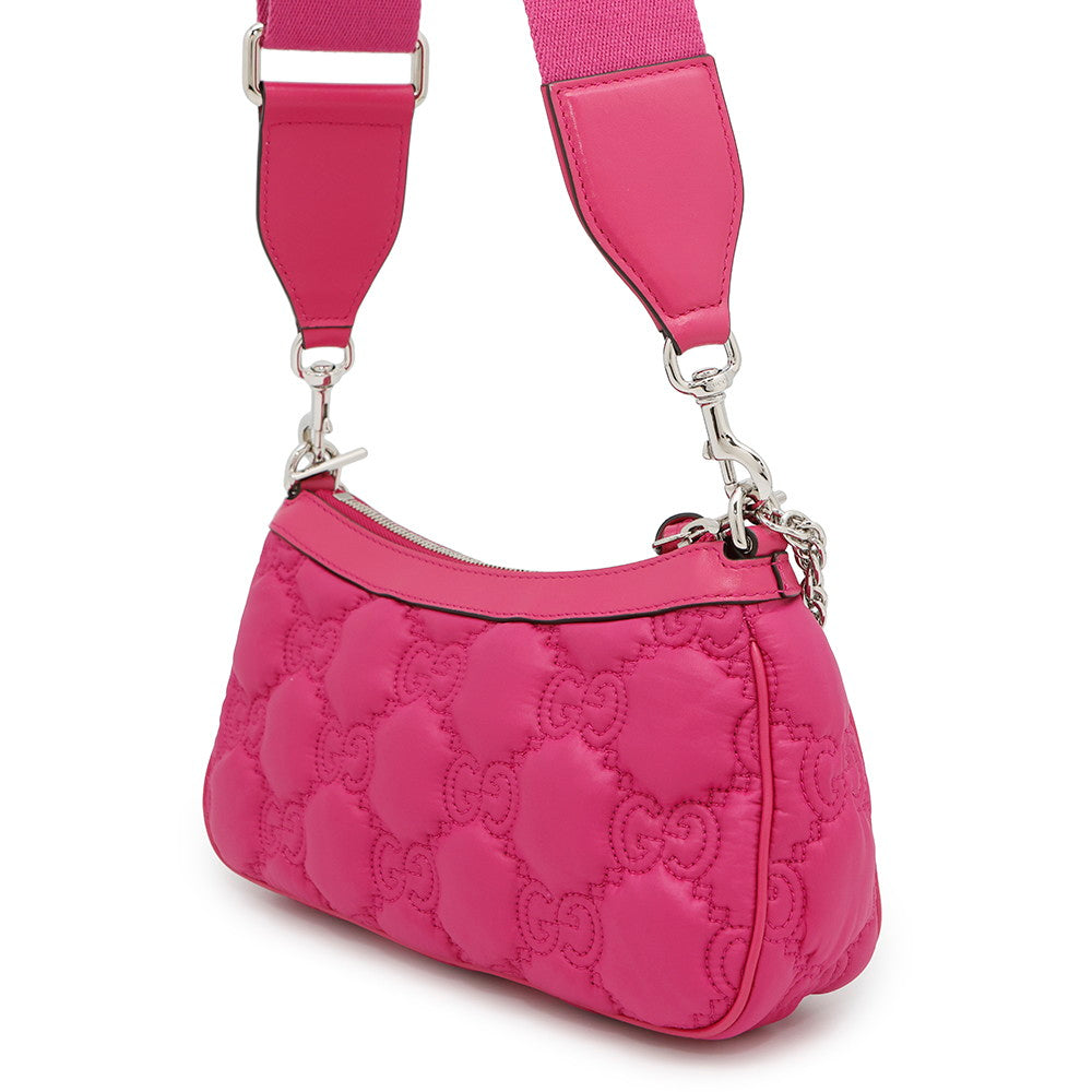 GUCCI ?GGMatelasse 2WAY Shoulder Bag Pink735049 Nylon Leather