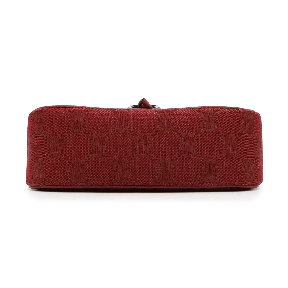 GUCCI ?GG Canvas Shoulder Bag Rosso Ancora802100 Canvas Leather