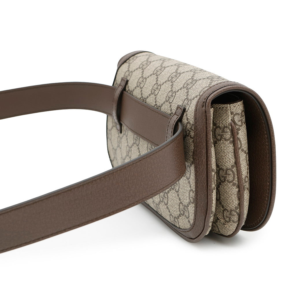 GUCCI ?GG Supreme Blondie Belt Bag Beige/Brown703807 PVC Leather