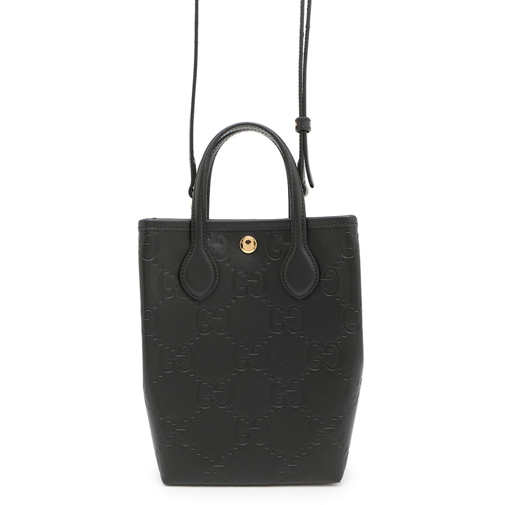 GUCCI ?GG Super Mini Bag Black790133 Leather