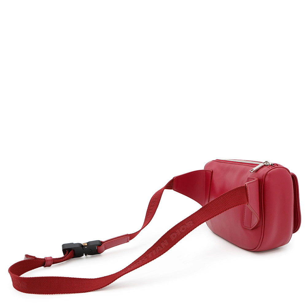 Dior ?Galaxy Saddle Crossbody Bag Red Leather