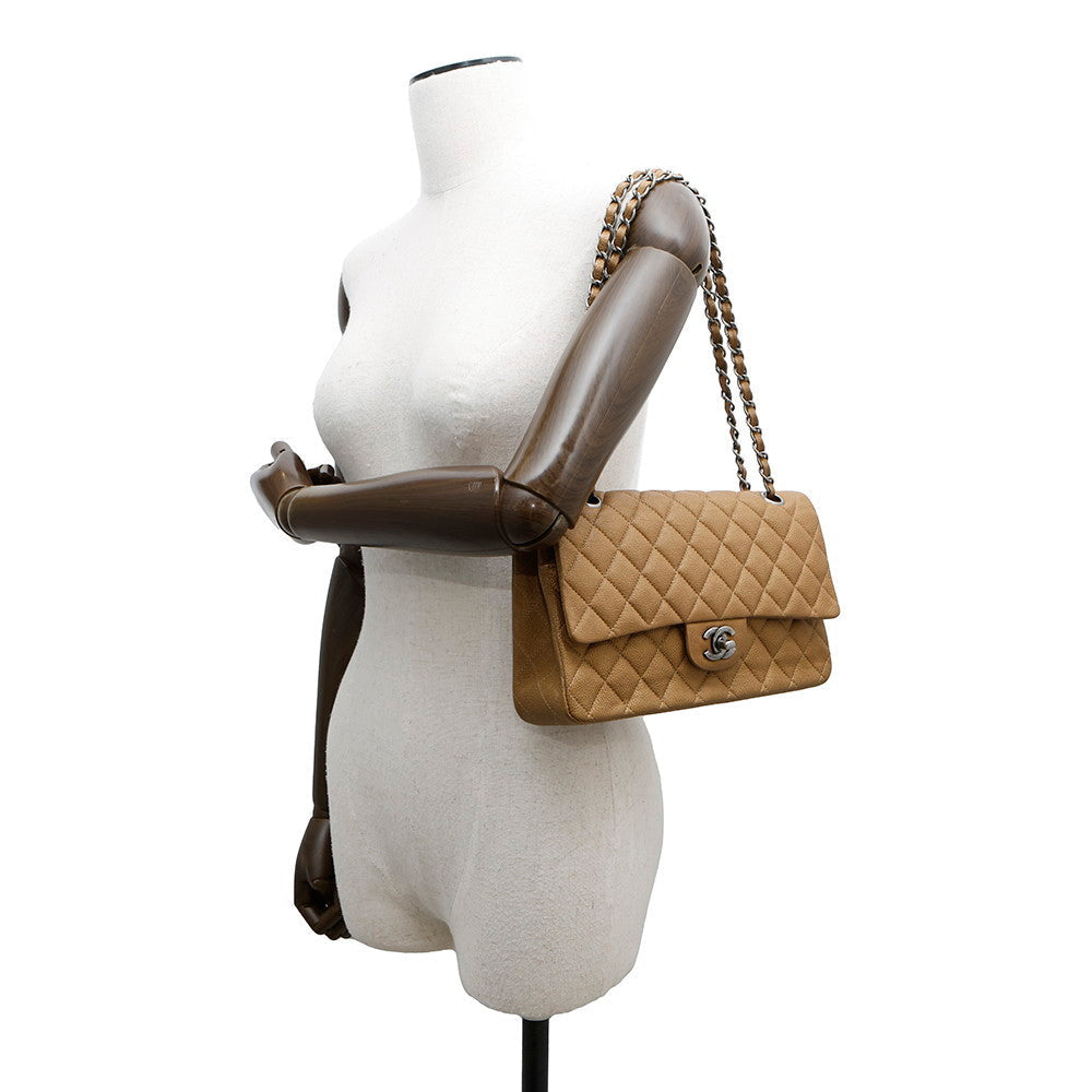 CHANEL Matelasse Chain Shoulder Bag GoldA01112 Caviar Leather Size 25