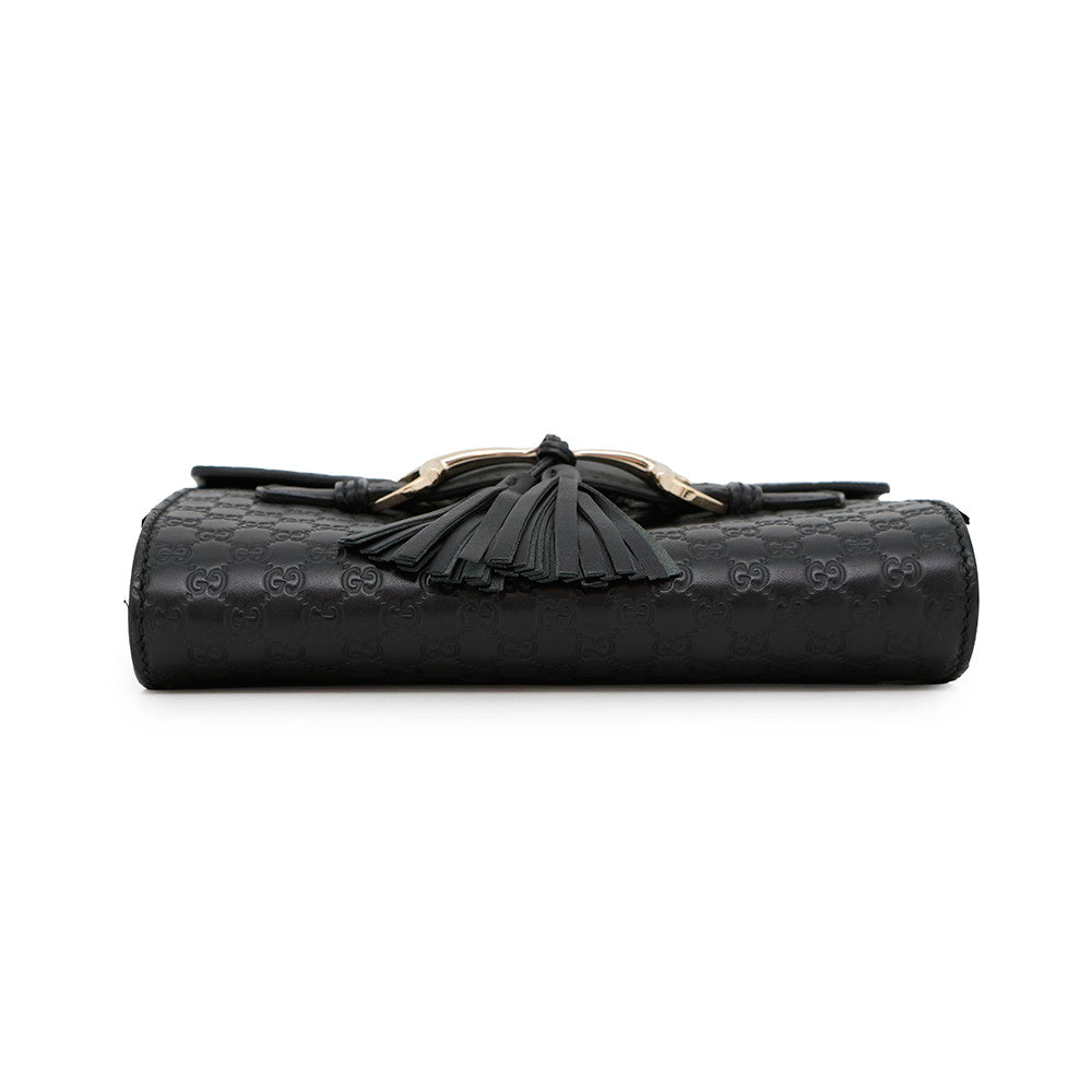 GUCCI ?Emily MicroGuccissima Chainshoulder Bag Black449636 Leather