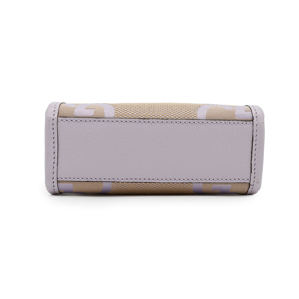 GUCCI ?Jumbo GG 2WAY Shoulder Bag Beige/Purple671623 Canvas Leather