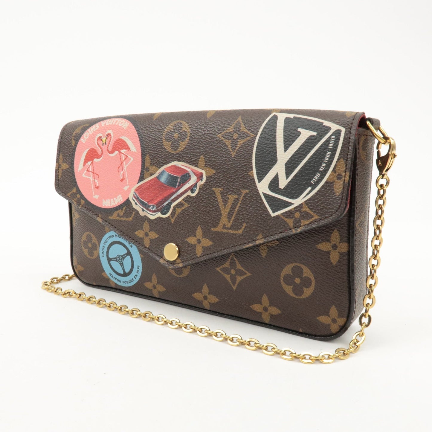 Louis Vuitton Monogram Pochette Felicie My World Tour Brown M62145  d