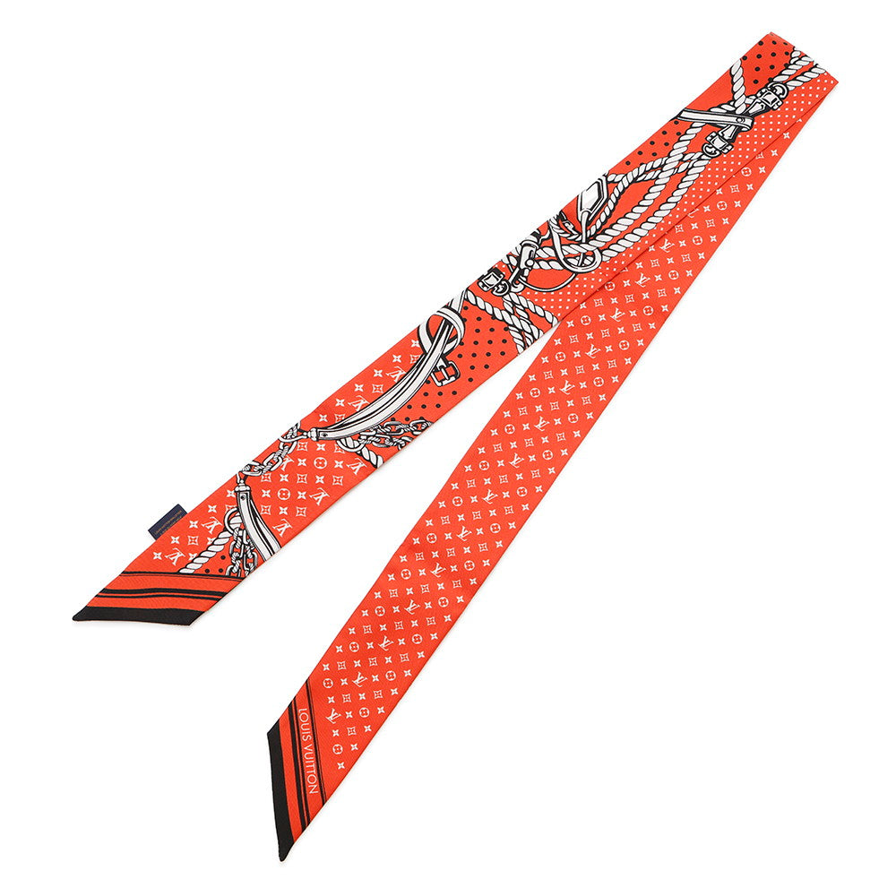 LOUIS VUITTON Scarf Sailor BandeauBB VermillionM79821 Silk 100%