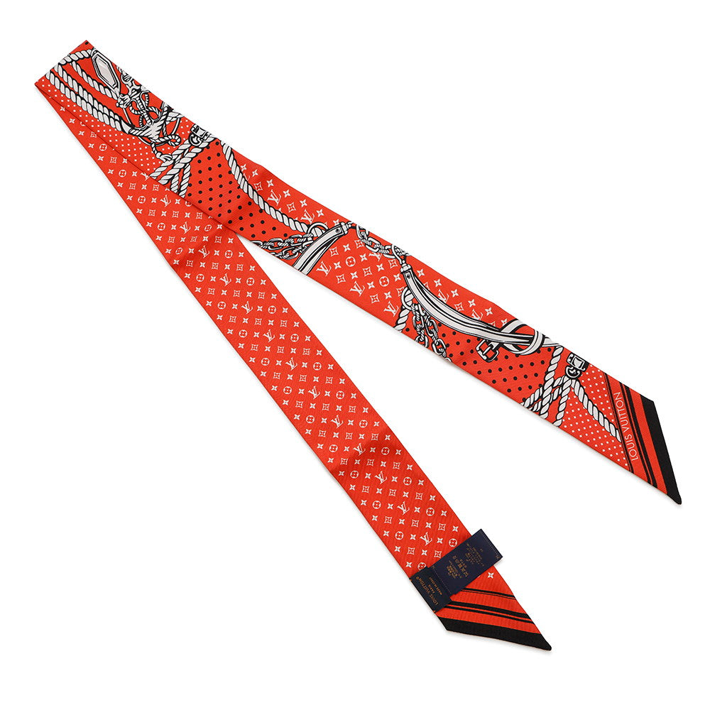 LOUIS VUITTON Scarf Sailor BandeauBB VermillionM79821 Silk 100%