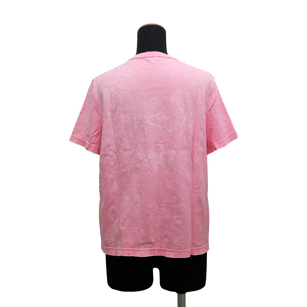 CHANEL T-shirt Tweed logo CC Logo Size S PinkP74670 Cotton100%