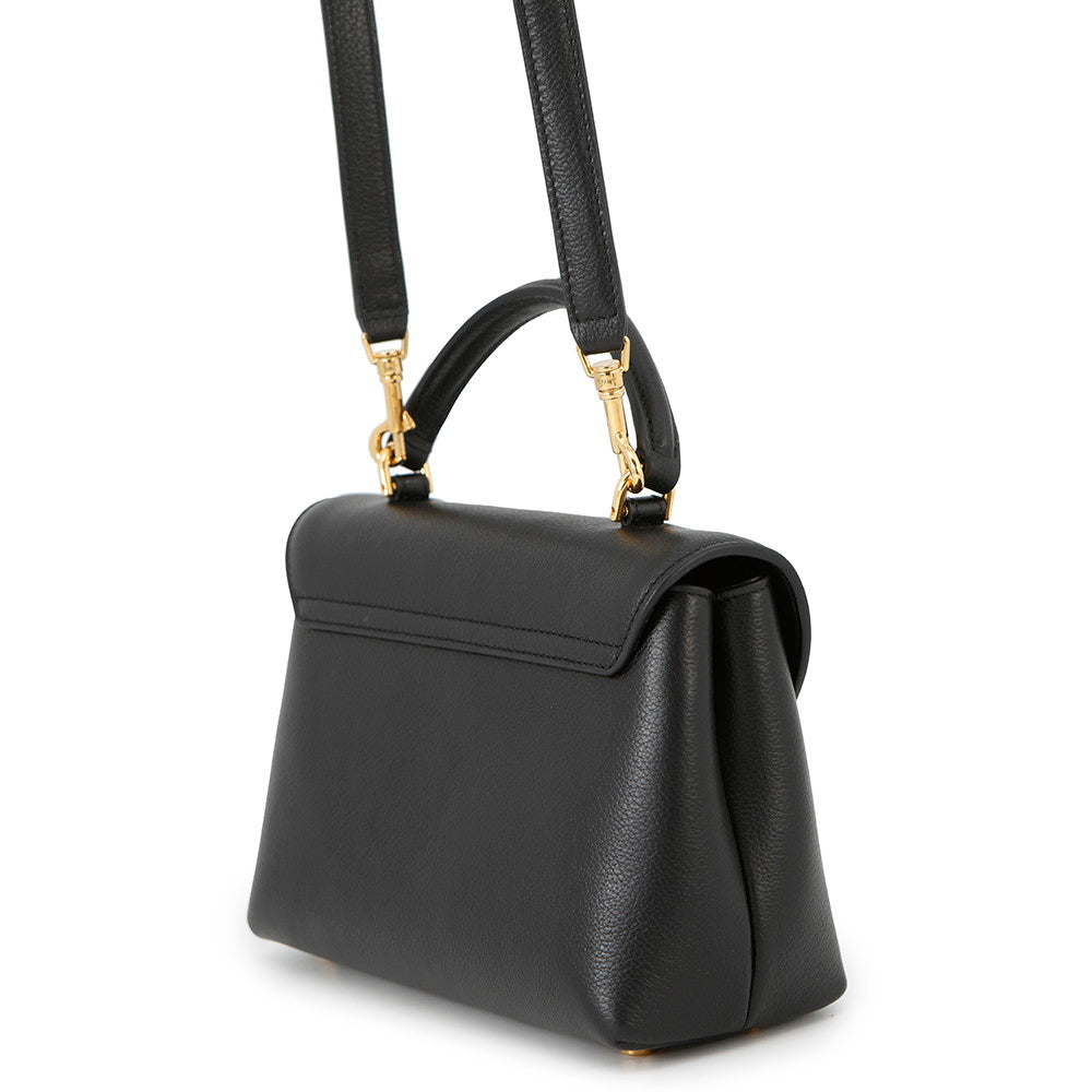 CELINE Teen Nino 2-Way Handbag Black118113FXK.38NO Supple Grained Calf Leather