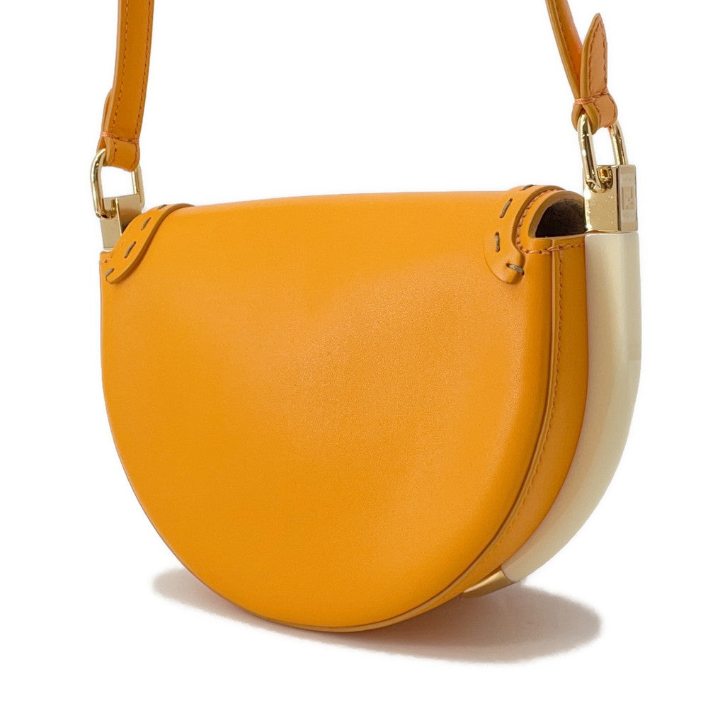 FENDI ?Moonlight Shoulder Bag Orange8BT346 Leather