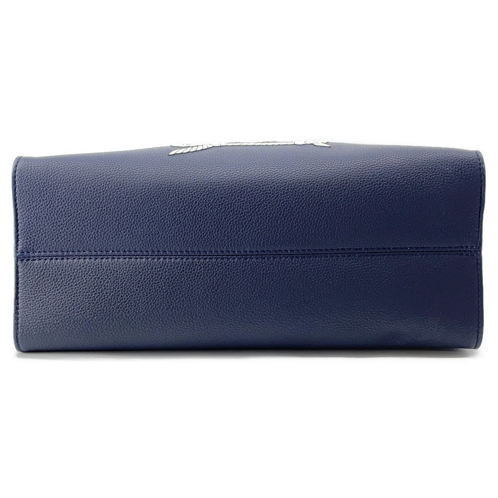 LOUIS VUITTON Onthego MM NavyM24834 Grained Calf Leather Sailor's Knot Nautical Size MM
