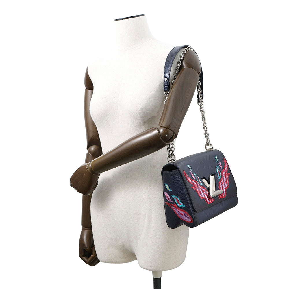 LOUIS VUITTON Twist Navy Epi Leather Sequins Size MM