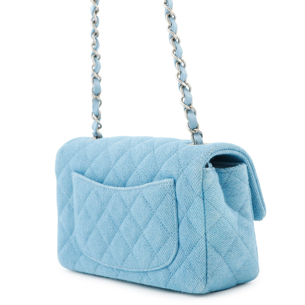 CHANEL Matelasse ChainShoulder Bag BlueA69900 Denim Size Mini
