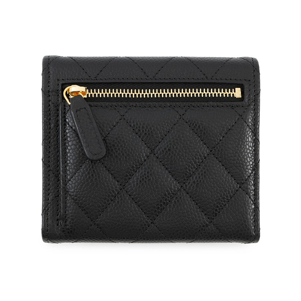 CHANEL ?Matelasse Classic Small Flap Wallet BlackAP0231 Caviar Leather