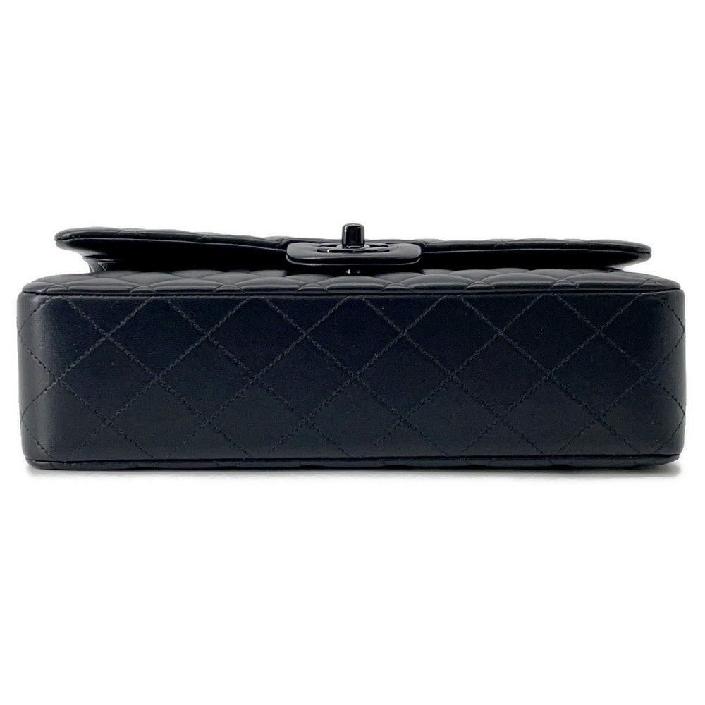 CHANEL Matelasse W Flap ChainShoulder Bag BlackA01112 Lambskin Size 25