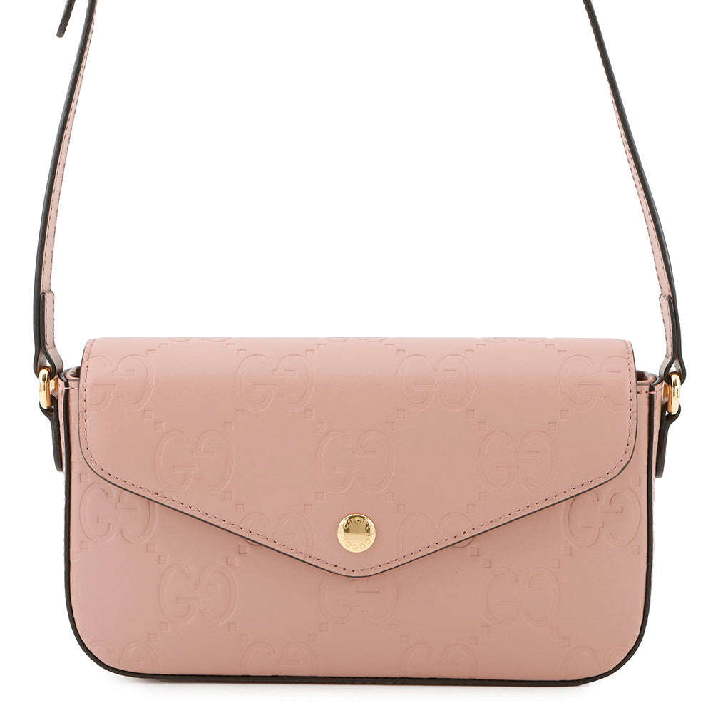 GUCCI ?GG Super Mini Shoulder Bag Pink772794 Leather