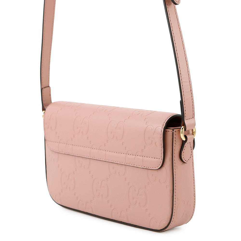 GUCCI ?GG Super Mini Shoulder Bag Pink772794 Leather