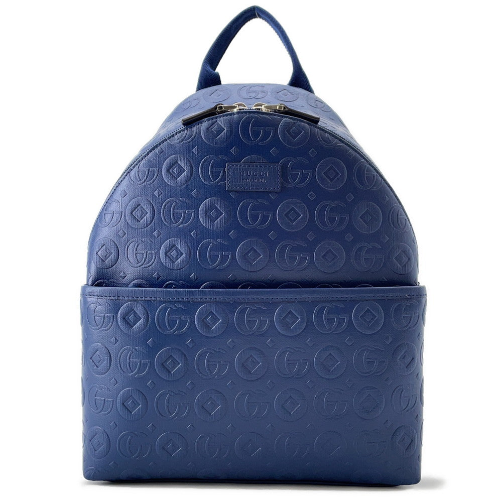 GUCCI ?Double G Backpack Children's Navy271327 PVC