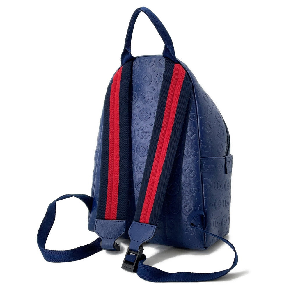 GUCCI ?Double G Backpack Children's Navy271327 PVC