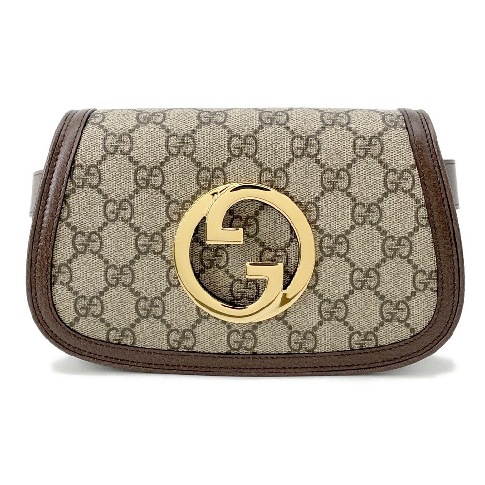 GUCCI ?Blondie belt bag Beige/Brown703807 PVC Leather