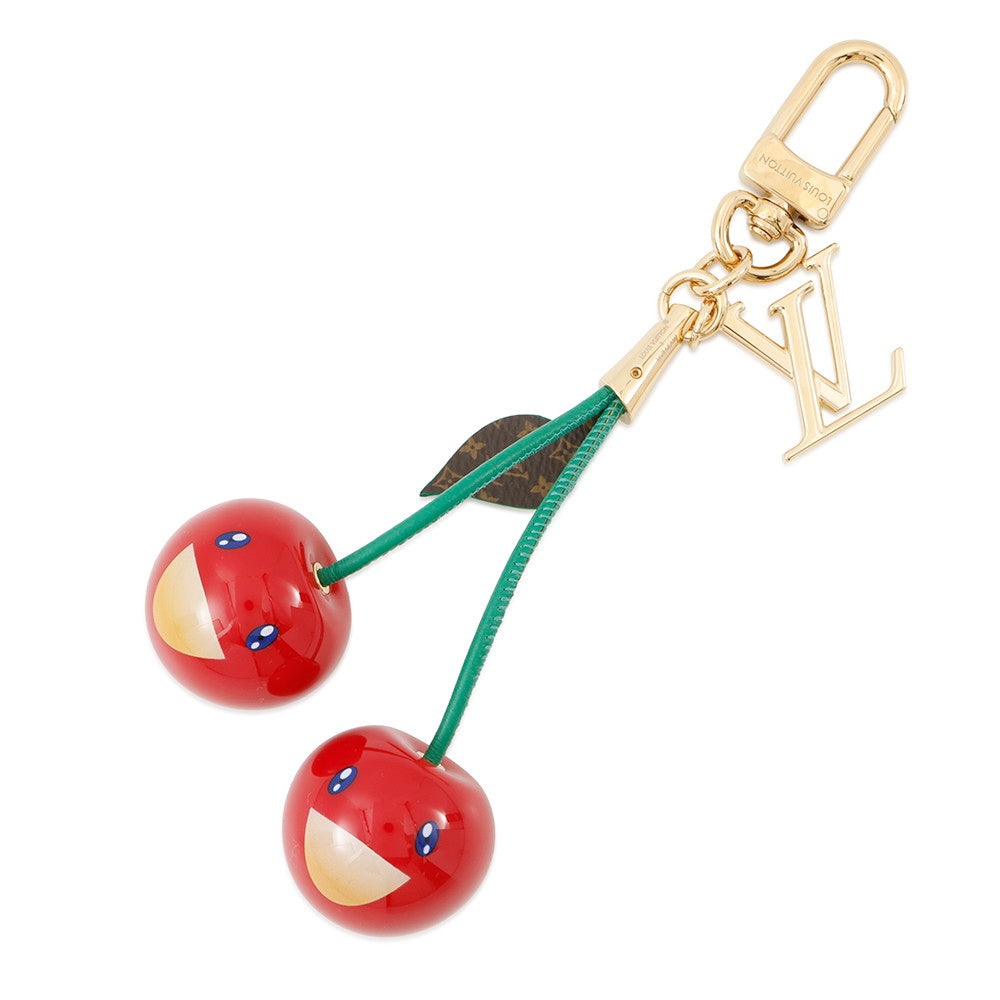 LOUIS VUITTON LV × TM Bag Charm・Cherry Red/GreenM02476 Plexiglass Monogram Leather