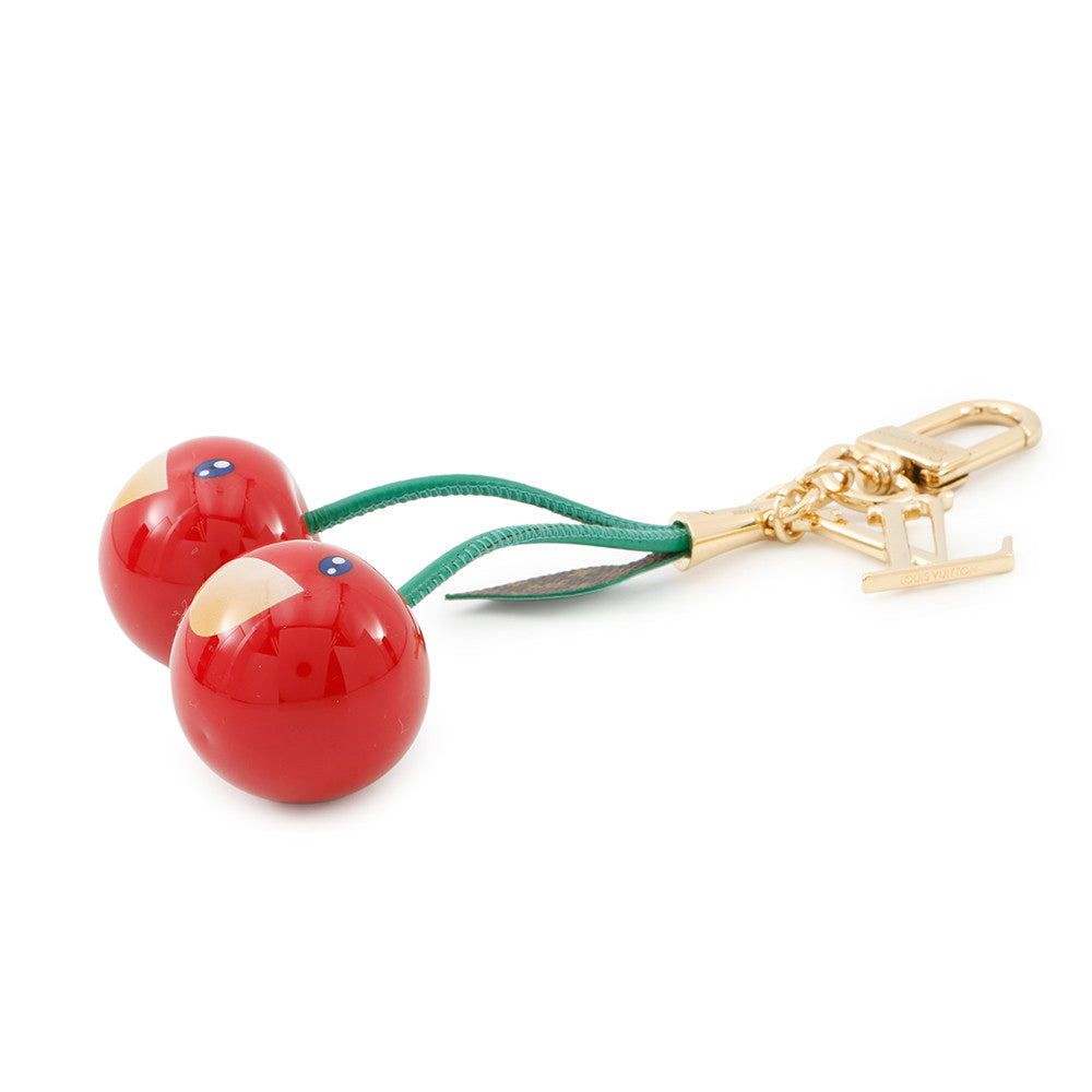 LOUIS VUITTON LV × TM Bag Charm・Cherry Red/GreenM02476 Plexiglass Monogram Leather